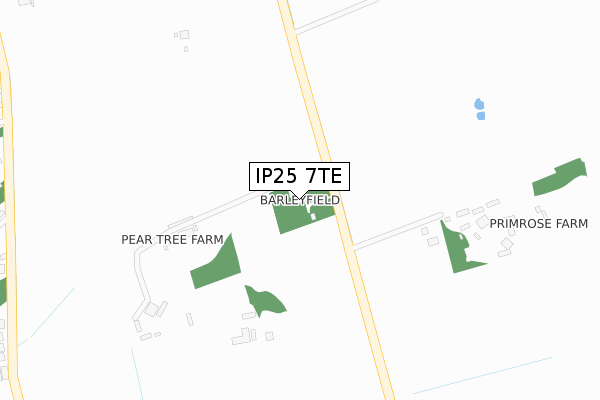 IP25 7TE map - large scale - OS Open Zoomstack (Ordnance Survey)