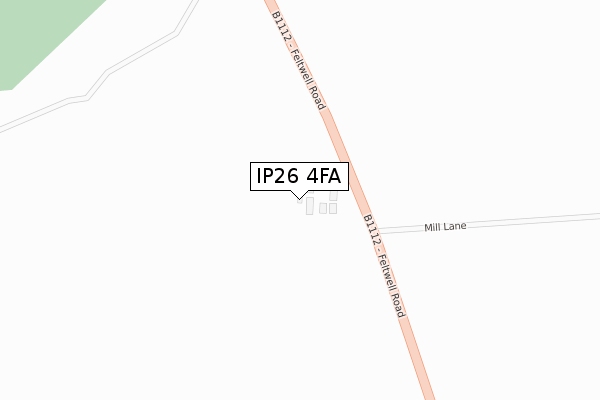 IP26 4FA map - large scale - OS Open Zoomstack (Ordnance Survey)