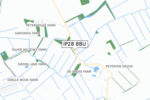 IP28 8BU map - small scale - OS Open Zoomstack (Ordnance Survey)