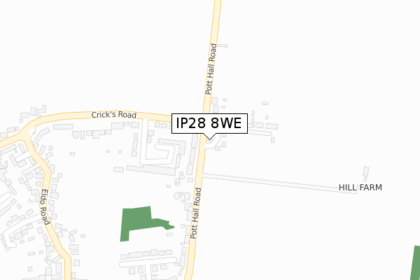 IP28 8WE map - large scale - OS Open Zoomstack (Ordnance Survey)