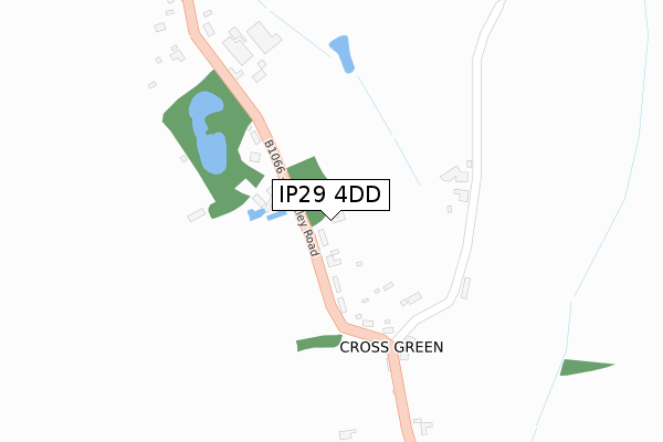 IP29 4DD map - large scale - OS Open Zoomstack (Ordnance Survey)