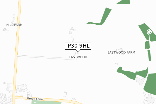 IP30 9HL map - large scale - OS Open Zoomstack (Ordnance Survey)