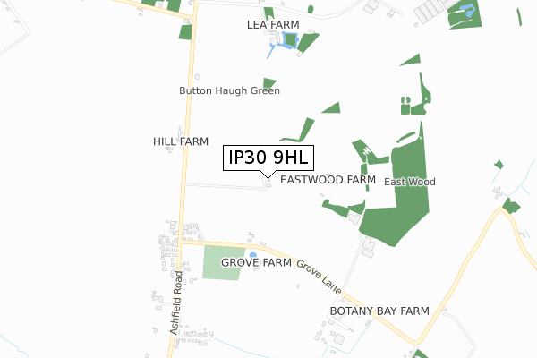 IP30 9HL map - small scale - OS Open Zoomstack (Ordnance Survey)