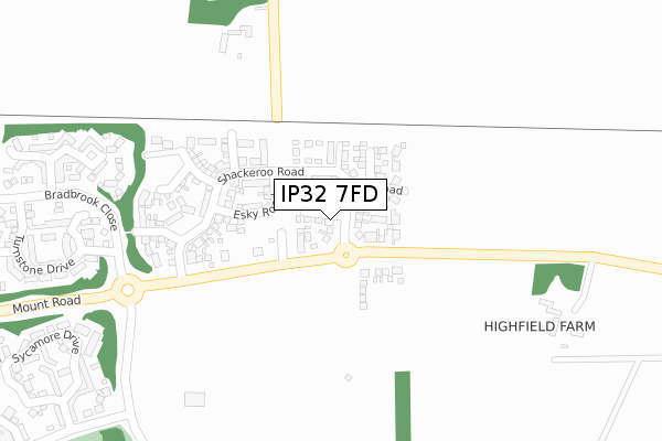 IP32 7FD map - large scale - OS Open Zoomstack (Ordnance Survey)