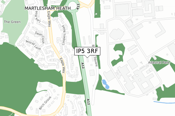 IP5 3RF map - large scale - OS Open Zoomstack (Ordnance Survey)