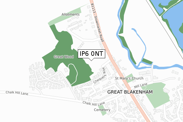 IP6 0NT map - large scale - OS Open Zoomstack (Ordnance Survey)