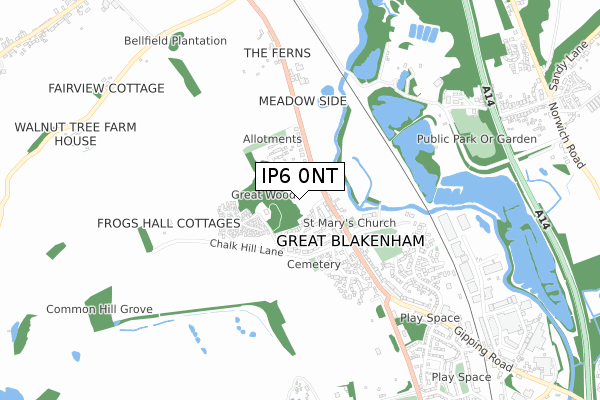 IP6 0NT map - small scale - OS Open Zoomstack (Ordnance Survey)