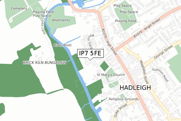 IP7 5FE map - large scale - OS Open Zoomstack (Ordnance Survey)