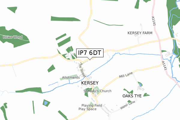 IP7 6DT map - small scale - OS Open Zoomstack (Ordnance Survey)