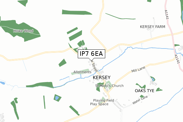 IP7 6EA map - small scale - OS Open Zoomstack (Ordnance Survey)