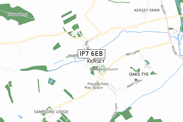 IP7 6EB map - small scale - OS Open Zoomstack (Ordnance Survey)