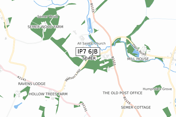 IP7 6JB map - small scale - OS Open Zoomstack (Ordnance Survey)