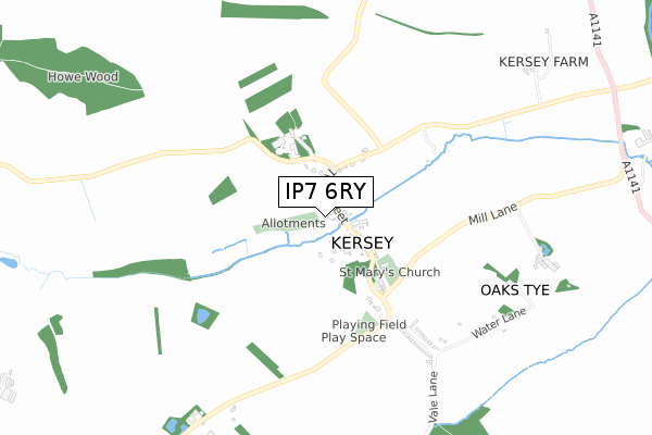 IP7 6RY map - small scale - OS Open Zoomstack (Ordnance Survey)