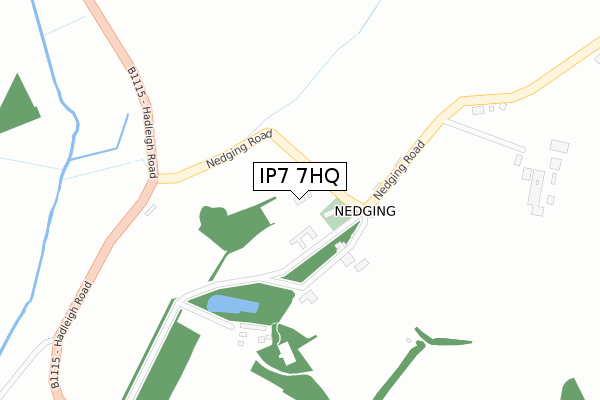 IP7 7HQ map - large scale - OS Open Zoomstack (Ordnance Survey)