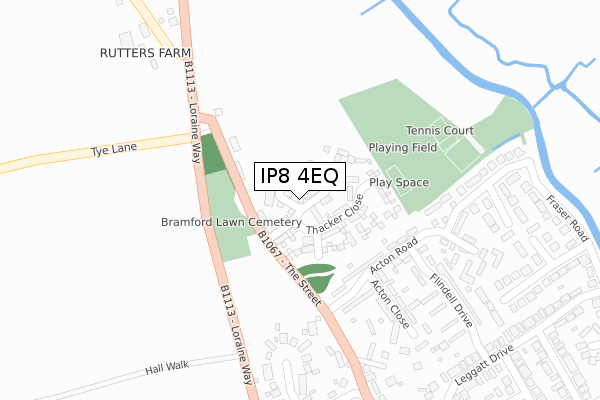 IP8 4EQ map - large scale - OS Open Zoomstack (Ordnance Survey)