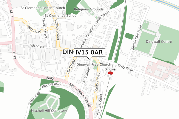 IV15 0AR map - large scale - OS Open Zoomstack (Ordnance Survey)