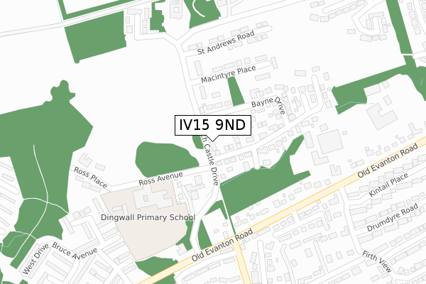 IV15 9ND map - large scale - OS Open Zoomstack (Ordnance Survey)