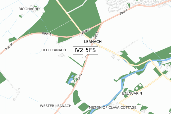 IV2 5FS map - small scale - OS Open Zoomstack (Ordnance Survey)