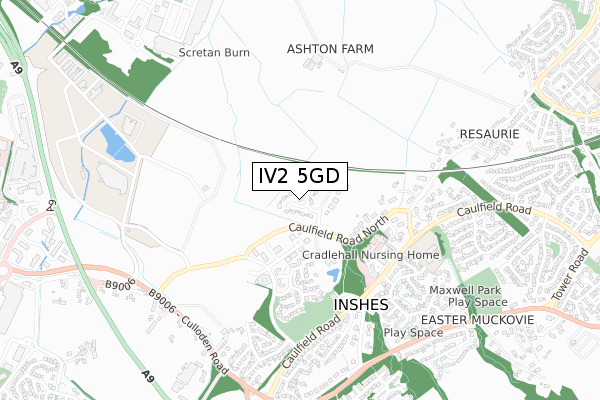 IV2 5GD map - small scale - OS Open Zoomstack (Ordnance Survey)