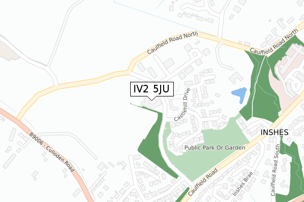 IV2 5JU map - large scale - OS Open Zoomstack (Ordnance Survey)