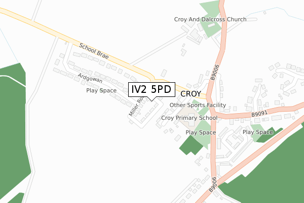 IV2 5PD map - large scale - OS Open Zoomstack (Ordnance Survey)