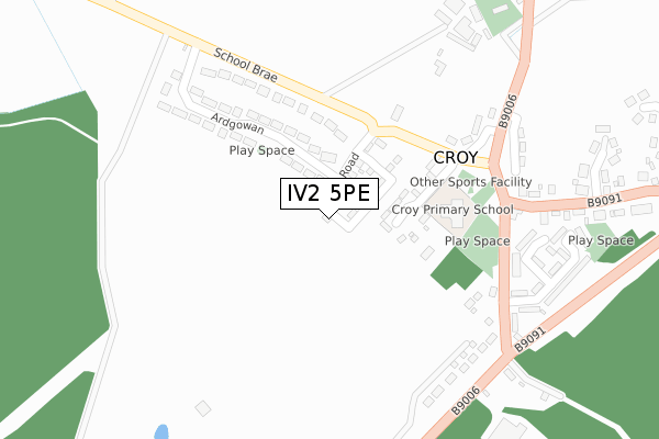 IV2 5PE map - large scale - OS Open Zoomstack (Ordnance Survey)