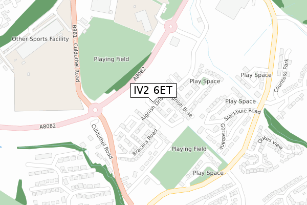 IV2 6ET map - large scale - OS Open Zoomstack (Ordnance Survey)