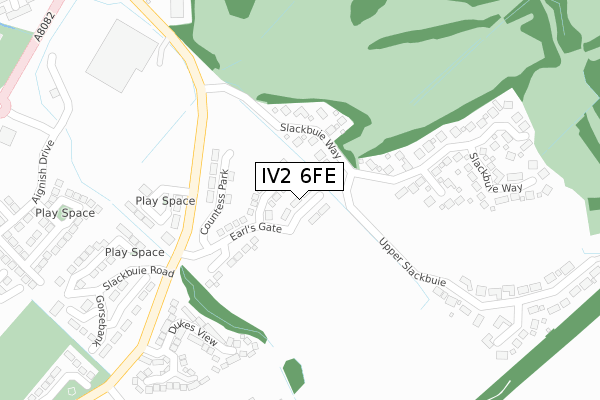 IV2 6FE map - large scale - OS Open Zoomstack (Ordnance Survey)