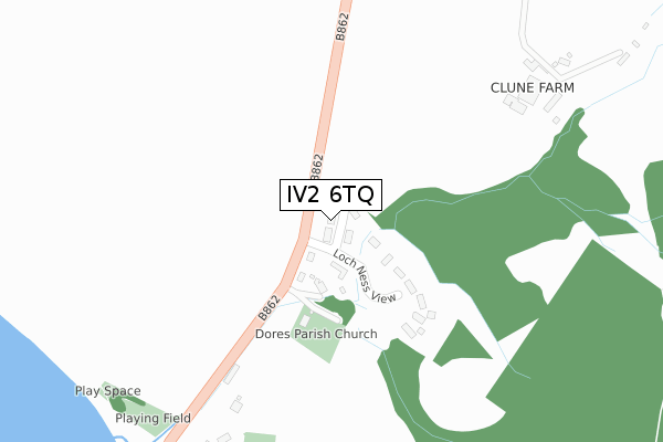 IV2 6TQ map - large scale - OS Open Zoomstack (Ordnance Survey)