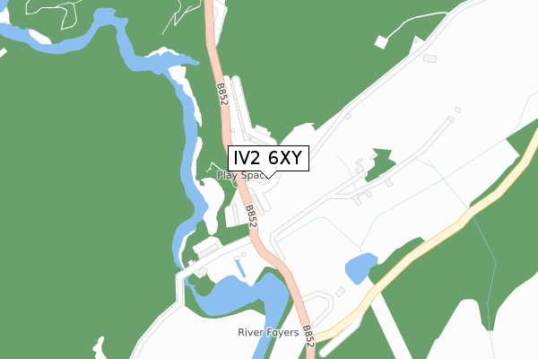 IV2 6XY map - large scale - OS Open Zoomstack (Ordnance Survey)