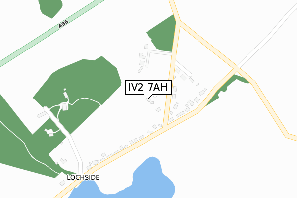 IV2 7AH map - large scale - OS Open Zoomstack (Ordnance Survey)