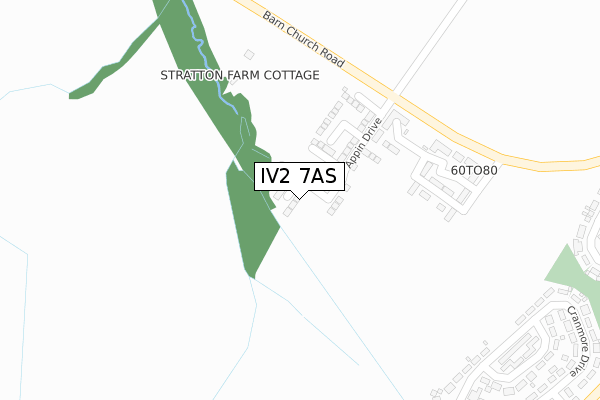 IV2 7AS map - large scale - OS Open Zoomstack (Ordnance Survey)