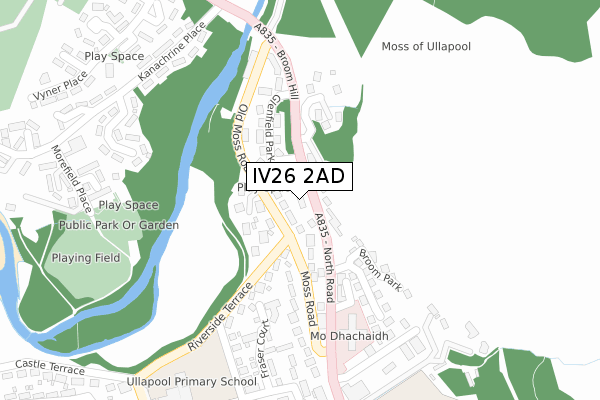 IV26 2AD map - large scale - OS Open Zoomstack (Ordnance Survey)