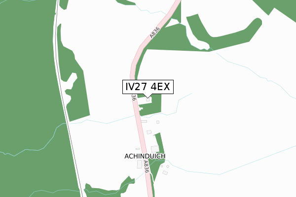 IV27 4EX map - large scale - OS Open Zoomstack (Ordnance Survey)