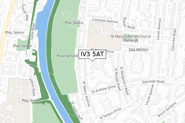 IV3 5AT map - large scale - OS Open Zoomstack (Ordnance Survey)