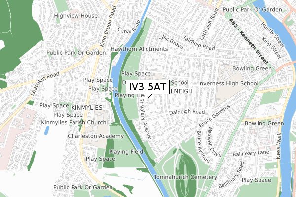 IV3 5AT map - small scale - OS Open Zoomstack (Ordnance Survey)