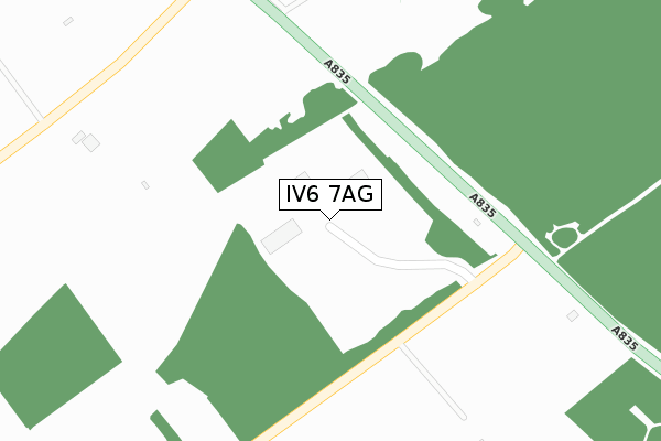 IV6 7AG map - large scale - OS Open Zoomstack (Ordnance Survey)