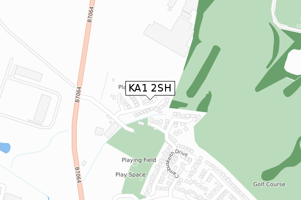 KA1 2SH map - large scale - OS Open Zoomstack (Ordnance Survey)