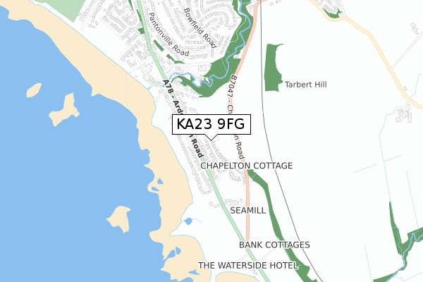 KA23 9FG map - small scale - OS Open Zoomstack (Ordnance Survey)