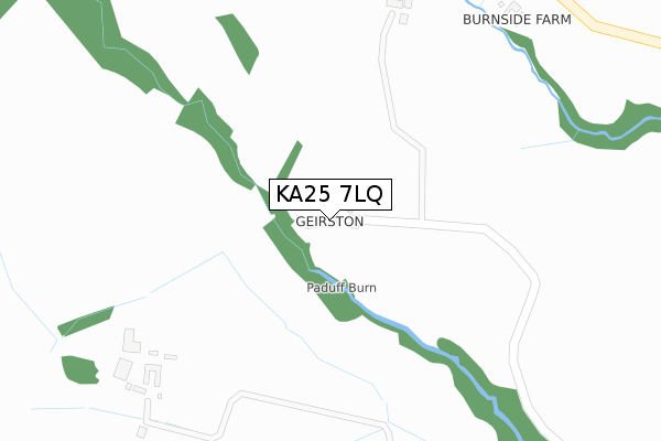 KA25 7LQ map - large scale - OS Open Zoomstack (Ordnance Survey)