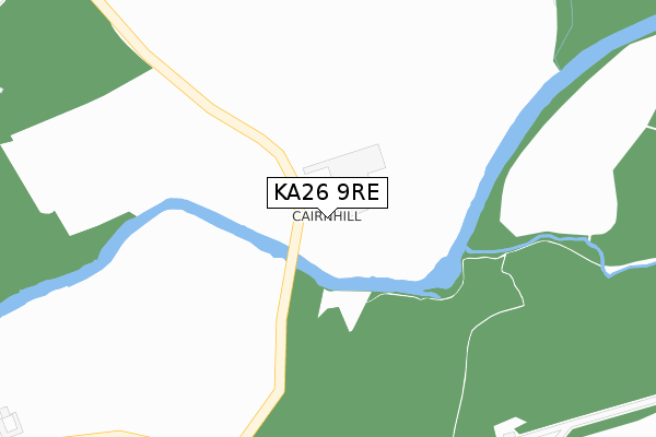 KA26 9RE map - large scale - OS Open Zoomstack (Ordnance Survey)