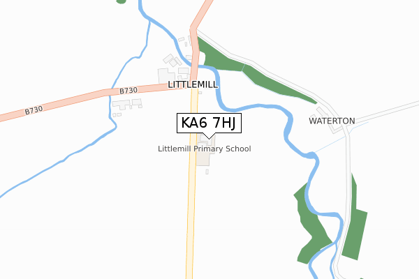 KA6 7HJ map - large scale - OS Open Zoomstack (Ordnance Survey)