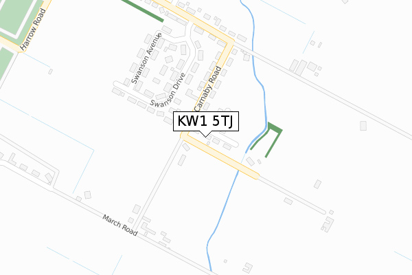 KW1 5TJ map - large scale - OS Open Zoomstack (Ordnance Survey)