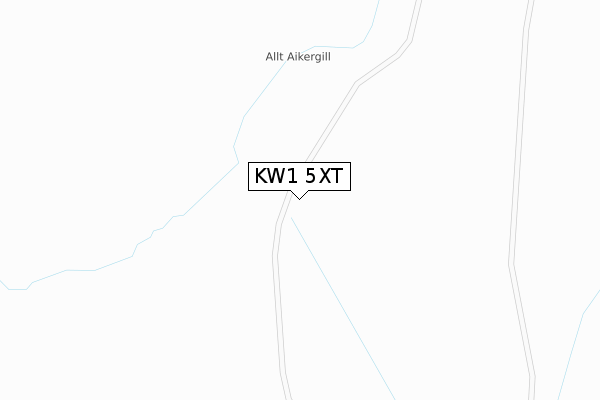 KW1 5XT map - large scale - OS Open Zoomstack (Ordnance Survey)