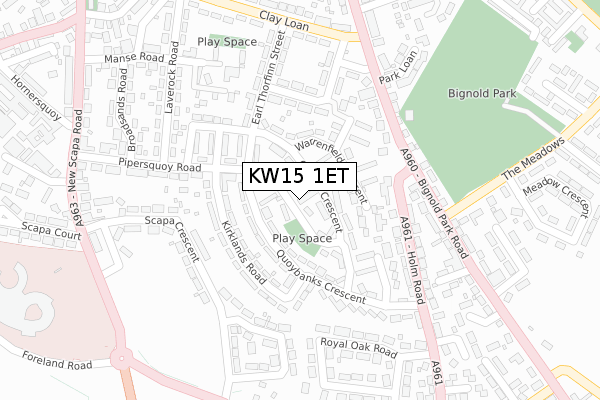 KW15 1ET map - large scale - OS Open Zoomstack (Ordnance Survey)