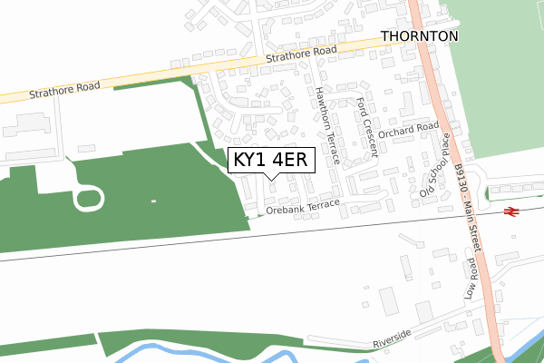 KY1 4ER map - large scale - OS Open Zoomstack (Ordnance Survey)