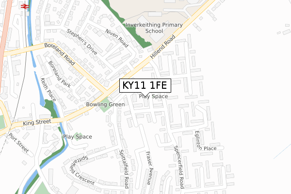 KY11 1FE map - large scale - OS Open Zoomstack (Ordnance Survey)