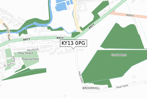 KY13 0PG map - large scale - OS Open Zoomstack (Ordnance Survey)