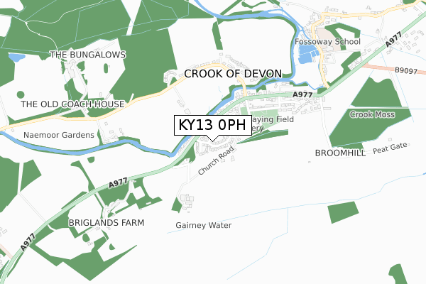 KY13 0PH map - small scale - OS Open Zoomstack (Ordnance Survey)