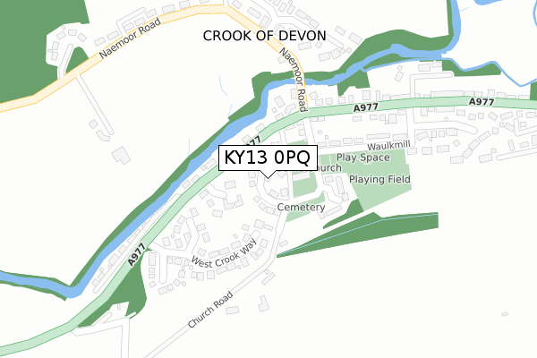 KY13 0PQ map - large scale - OS Open Zoomstack (Ordnance Survey)